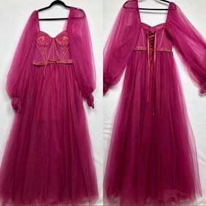 Romantic Tulle Gown Long Sleeve